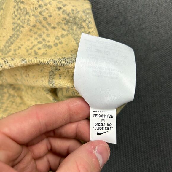 Nike Fly T-Shirt Womens Medium Loose Fit Vivid Sulfur Snakeskin Short Sleeve NWT - Picture 7 of 11